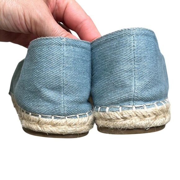ESPRIT Wyoming Light Blue Chambray Denim Espadrilles Slip-On Shoes Jute Sole 9.5 - Picture 7 of 12